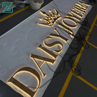 Enseigne en lettres 3D en acrylique avec rétroéclairage LED en métal, fabriquée sur mesure par une usine vérifiée en Chine, avec bandes LED pour la publicité extérieure