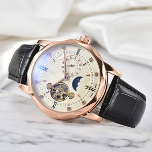 High Quality Waterproof <strong>Skeleton</strong> <strong>Mechanical</strong> Watch Leather Strap Automatic <strong>Mechanical</strong> Watch Fashion Casual Business Men's <strong>Clock</strong> - Product Image 5