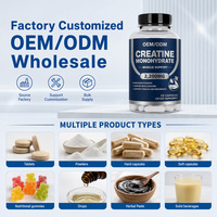 Approvisionnement en gros de suppléments de fitness pour adultes pour la musculation, capsules de créatine monohydrate, réparation musculaire, gain de force, énergie