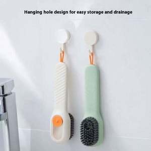Brosse de nettoyage de chaussures professionnelle multifonctionnelle en plastique avec distribution de liquide, à poils souples, portable, pour le linge domestique, un outil magique - Product Image 3