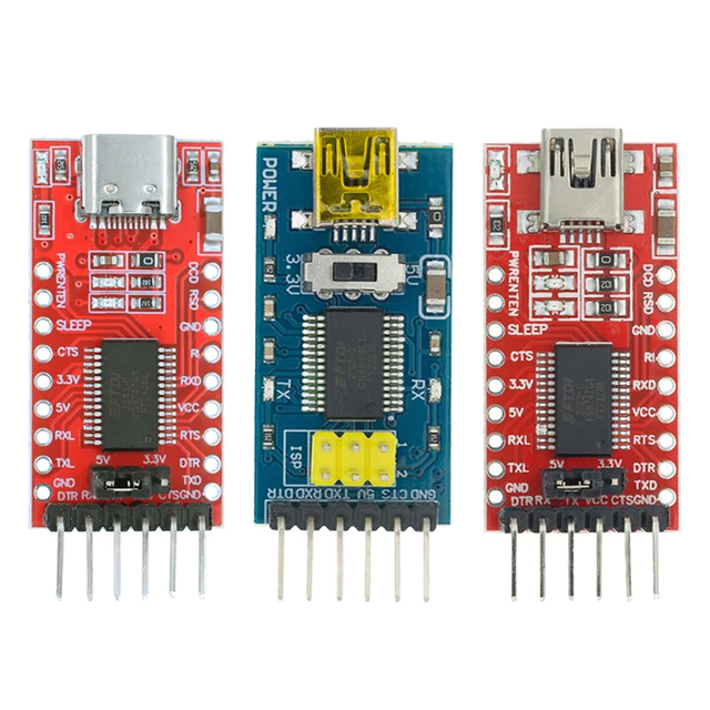 Mini USB to TTL Serial Converter Adapter with USB Cable FT232RL FTDI Adapter Module FTDI Breakout Board 3.3V/5.5V for Arduino