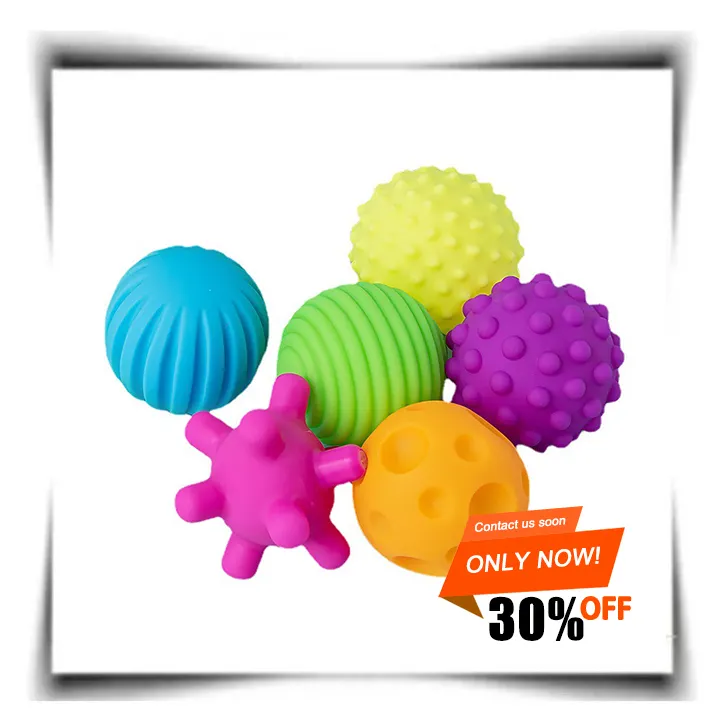 Massage Ball Soft Sensory Ball Toys For Babies Hands Touch Massage Textured Rubber Ball For Children