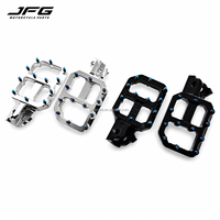 Repose-pieds en alliage d'aluminium JFG pour moto, larges et antidérapants, bleu brûlé, pour Surron Light Bee Dirt Bike