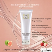 Natuurlijke Biologische Fruit Hydraterende Gezichtsreinigingscrème Tremella Dragon Pitaya Litchi Guava Extract Gist Hydraterende Frisse