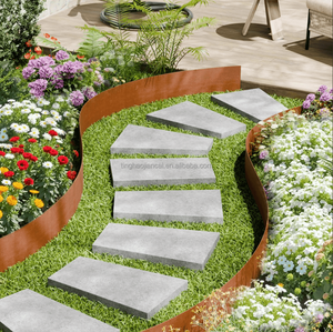 Bordure de jardin en acier <span class=keywords><strong>Corten</strong></span>, bordure paysagère en acier patinable pour parc extérieur - Product Image 1