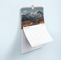 Logo personnalisé promotionnel imprimé 2025 nouveau calendrier mural mensuel annuel calendrier mural impression Logo Style calendrier