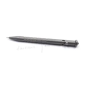 JXT EDC Titanium Metal Bolt-Action Pen Tactical Pocket Pens with Clip Spinner Bearing on top