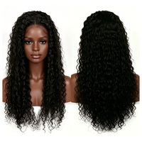 Perruque Lace Front Deep Wave en Cheveux Humains Indiens, Densité 250%, 255g, Pré-épilée, Dentelle HD Transparente, Ligne de Cheveux Naturelle, Trame de Cheveux