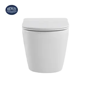 Popular Matte white wall mounted wc toilet one piece ceramic wall hung modern design quality bathroom and toilets