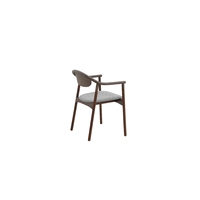 Chaise de salle à manger à cadre en bois au design nordique moderne et contemporain dossier et bras en plastique grain de bois fauteuil de dîner