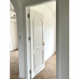 <span class=keywords><strong>Porte</strong></span> personnalisée en bois massif MDF <span class=keywords><strong>de</strong></span> style crème française avec peinture sur verre pour usage interne dans les maisons, hôtels et appartements - Product Image 2