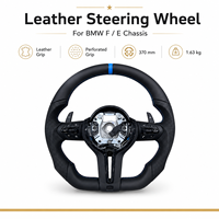 Volant sport en cuir perforé avec fibre de carbone, modification intérieure, antidérapant, confort optimal, accessoires de course automobile, LED
