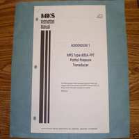 Plc Type 600a-ppt Addendum 1 Manual, Pn: 113314-p1 for Warranty Product