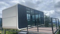 Cabane Apple de luxe moderne à deux étages, maison capsule spatiale préfabriquée en acier modulaire pour glamping, hôtel, villa