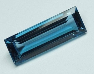 8X16mm Baguette Cut Natural London Blue Topaz Venta al por mayor Precio de fábrica Piedra preciosa suelta facetada de alta calidad por quilate IGI - Product Image 3