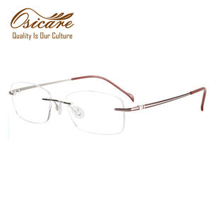 16075プレミアムブランドカスタムデザイナー女性<span class=keywords><strong>2026</strong></span>高級メガネGafas De Mujerリムレス眼鏡チタンロネットフレーム - Product Image 2