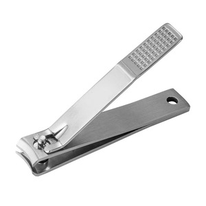 Coupe-ongles en acier inoxydable, outil de manucure manuel, à mâchoires plates, anti-éclaboussures, grande taille pour doigts et orteils - Product Image 2