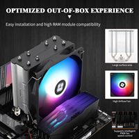 Enfriador de aire Super Silent Thermalright Assassin X 120R SE V2 para Pc 1 Torre 120mm Argb 1550RPM Ventilador 4 Tubos de calor
