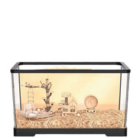Cage à hamster transparente, maison pas chère, grande villa de luxe, fournitures pour ours dorés, nid complet, kit pour petit animal de compagnie
