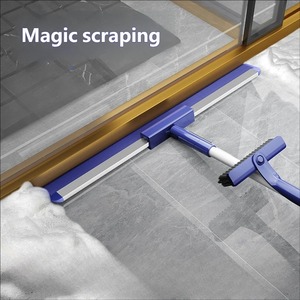 Escobilla de baño para limpiar agua, mopa mágica con tiras de silicona y cerdas, herramienta de limpieza de suelos para el hogar y el baño - Product Image 4