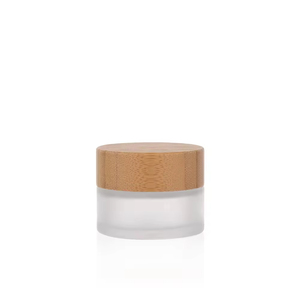 Reliable Quality Frosted Glass Jars Bamboo Packaging with Bamboo Lid cosmetic Glass Jar - Product Image 1