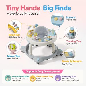Marche-bébé pliable multifonctionnel en plastique pour 0-3 ans, sécurité et protection de l'environnement - Product Image 4