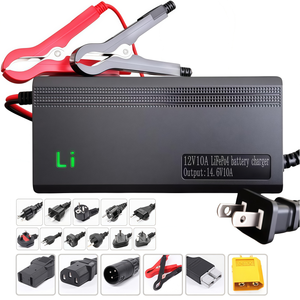 Chargeur de batterie LiFePO4 14,6 V 4S 10 A, chargeur spécial lithium 3S 12V 5A 10A pour centrale électrique mobile extérieure - Product Image 1