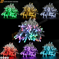 Guirlande lumineuse LED RGB en caoutchouc blanc, étanche IP65, pour décoration de Noël en extérieur