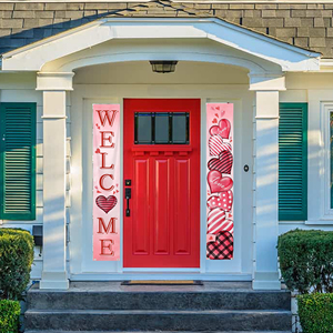 Happy Valentine's Day Polyester Door Curtain 30*180cm Festive <b>Banners</b> for Home Decor - Product Image 4