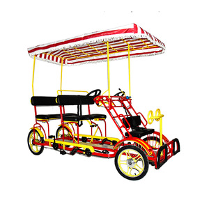 7-Speed Tandem Roadster <strong>Bike</strong> with <strong>4</strong> Children Single Speed Cargo Family Quadricycle for Touristic Rides Four-<strong>Wheel</strong> <strong>Bike</strong> - Product Image 6