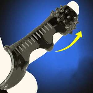 Manchon de gode en silicone à barbelures filetées - Long, épais, style classique, cadeau de la Saint-Valentin - Product Image 1