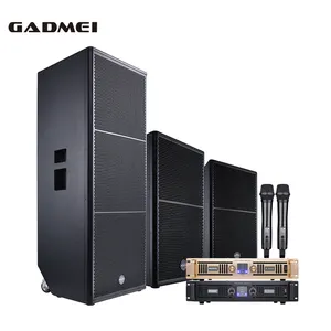 Carrinho de áudio gadmei pro, alto-falante profissional cx215 com capacidade de 15 polegadas, caixa de som para palco profissional
