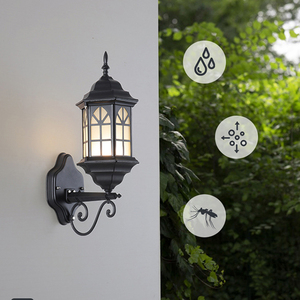 Style européen noir jardin décoratif monté créatif balcon applique murale étanche encastré villa terrasse led applique murale - Product Image 6