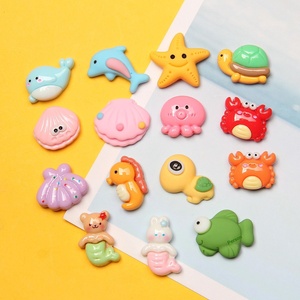 Breloques en résine animaux marins 2026 : <span class=keywords><strong>Crabe</strong></span> et étoile de mer pour accessoires de bijoux, pinces à cheveux DIY, breloques pour chaussures, possibilité d'ajouter des crochets - Product Image 2