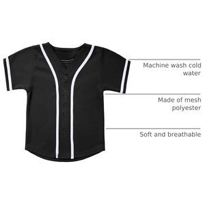 Babyhealthy - Camiseta de béisbol para niños, con botones, que absorbe la humedad, para niños y niñas, unisex - Product Image 4