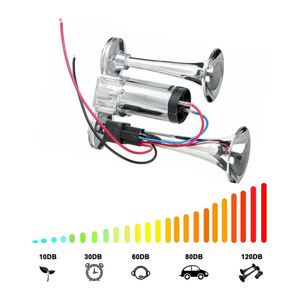 Bocina Universal de doble tubo de 12V/24V, bocina de aire de Control electrónico para coche, furgoneta, camión, motocicleta, bocina - Product Image 2