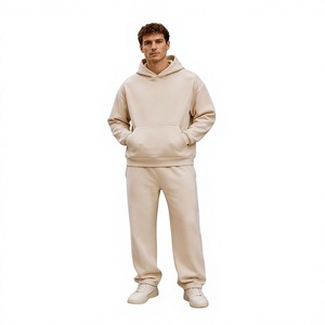 Mens Casual Fleece Sportswear Set Pullover <b>Sweat</b> <b>Top</b> with Relaxed Jogger Pants for Fitness and Everyday Activities - Product Image 1