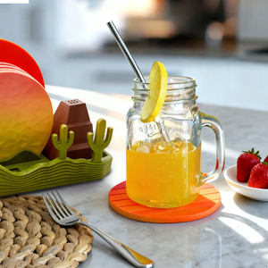 Juego de Posavasos con Diseño de Atardecer Congelado Impreso en 3D - Incluye Abridor de Botellas Magnético |   Adorno Decorativo de Plástico - Product Image 6