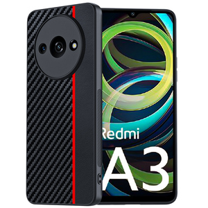 Coque de Protection Anti-Chute Texture <span class=keywords><strong>Fibre</strong></span> de Carbone Antichoc pour Téléphone Portable Redmi A3 - Product Image 1