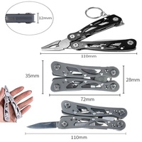 Couteau de poche multifonction 13 en 1 en acier inoxydable, pinces multifonctions pour la survie en plein air, le camping et la randonnée