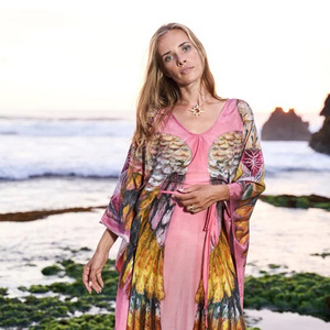 Nuova Blusa da Spiaggia con Stampa Ali d'Angelo, Cardigan Protettivo per Vacanze al Mare, Copricostume per Bikini - Product Image 4