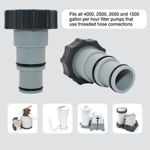 Adaptateur de tuyau de remplacement pour pompe de piscine Intex M6, en plastique, installation facile, pour piscine hors sol, fileté ARU avec collier - Product Image 4