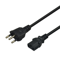SIPU-cable de alimentación de núcleo de cobre puro de 6,8mm para ordenador o portátil, 3 pines, venta al por mayor, Brasil