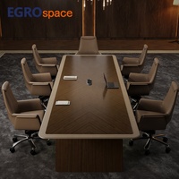 EGROspace Mobilier de bureau commercial Table de direction de luxe en placage Table de réunion de bureau populaire