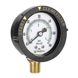 2 \ "bắt đầu làm sạch bộ lọc đo áp suất nước nhựa đo áp suất cho bể bơi 1/4 \" <span class=keywords><strong>NPT</strong></span> thấp hơn gắn kết - Product Image 3