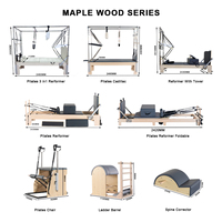 Équipement d'entraînement 3-en-1 pour studio et domicile : Cadillac, Trapeze et Reformer Pilates combinés