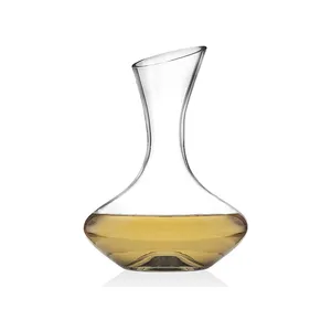 独特的玻璃单一廉价红酒威士忌倾析器葡萄酒倾析器玻璃瓶，手工吹制葡萄酒倾析器曝气器