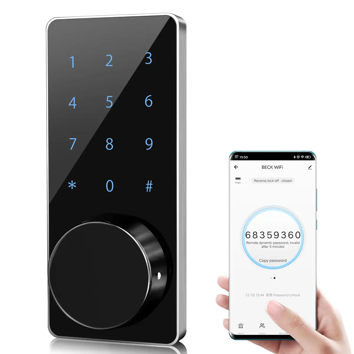 Home Smart Tuya App Wifi Digital Smart KeyPad Electronic Deadbolt Door Lock M7W unlocked by card ,code ,key and wifi app