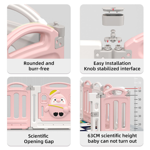 <span class=keywords><strong>Corralito</strong></span> Moderno Económico para Interiores y Exteriores, Combinación de Valla de Plástico HDPE con Tobogán y Columpio para Bebés y Niños Pequeños - Product Image 3
