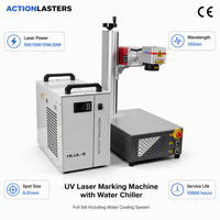 Machine de gravure et de marquage laser UV JPT 5W 10W ActionLasers Factory pour la personnalisation de cristaux, verres, cadeaux, céramiques et plastiques, certifiée CE